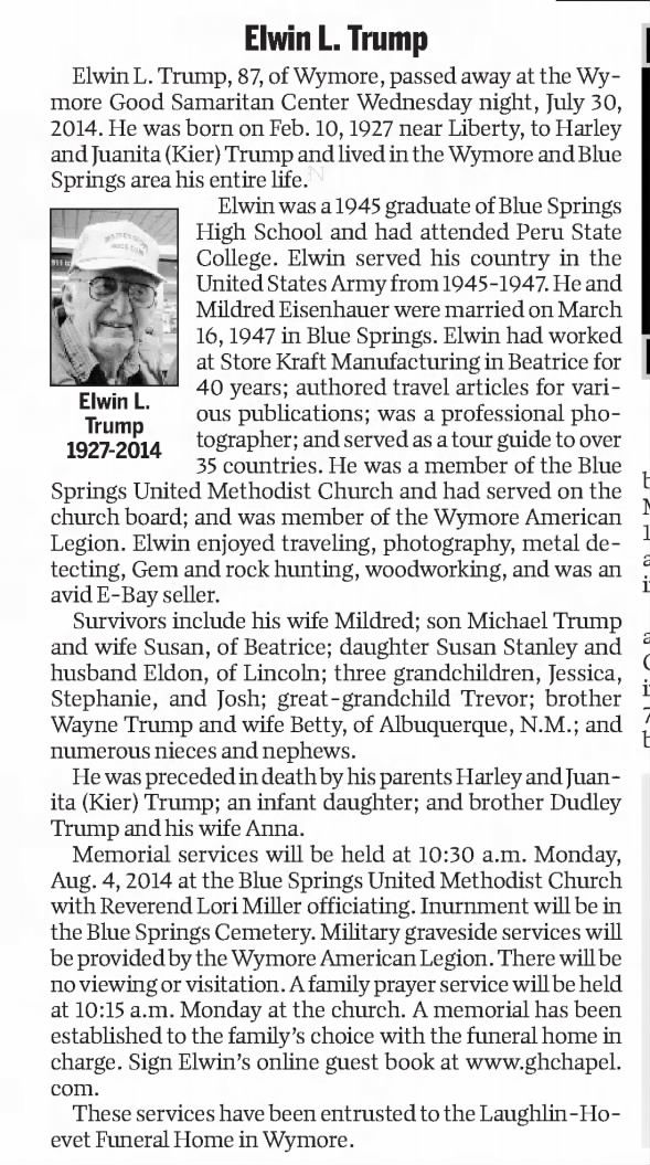 Clipping from Beatrice Daily Sun